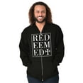 thumbnail image 5 of Redeemed Cross Christian Faith Zip Up Hoodie Men's Women's Brisco Brands S, 5 of 6
