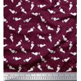 thumbnail image 1 of Soimoi Tissu Poly Georgette Imprimé Floral & Chat par Yard 42 Pouces de Large, 1 of 3