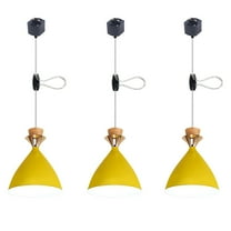 JLOWCO 3 Pack Adjustable Height H Type Track Lighting Pendants Ceiling Lights for Dining Room Green Dining Room Light Fixture Pendant Lights Kitchen Island (LED Bulb Include)