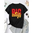thumbnail image 4 of Creative English Dad Pattern Print Women's Fashion Trendy Round Neck Short Sleeve, Simple Casual Sports T-shirt, Comfortable Holiday Summer Top Women's Clothing, 4 of 8