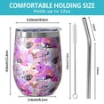 thumbnail image 5 of Modern 12oz Stainless Steel Insulated Wine Tumbler with Lid and Straw – Double Wall Vacuum Mug for Hot & Cold Drinks, 304 Steel Interior, Sweat-Free Design, 5 of 5