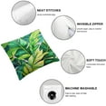 thumbnail image 4 of Autua Leaf Outdoor Throw Pillow Pillow Cover - Green Tropical Palm, Banana Leaf Decoration Cushion Cover - Farmhouse Style Sofa Home Décor 18x18in, 4 of 5