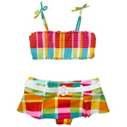 Angle View: Sand N Sun - Girls' Rainbox 2-Piece Swimsuit