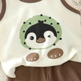 thumbnail image 5 of kpoplk 2Pcs Baby Boys Summer Clothing Sets Cute Letters Print Sleeveless Tank Tops T-Shirt+Palm Shorts Outfits(Brown,5-6 Y), 5 of 5