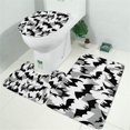 thumbnail image 2 of Black and Gray Halloween Bats Bathroom Rugs Sets 3 Piece,Toilet Cover Set,Absorbent Non Slip Bathroom Mats Sets with U-Shaped Contour Rug Toilet Rug Set, 2 of 5