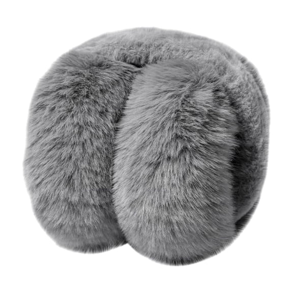 Wool Folding Ear Muffs Fluffy Earmuffs Soft Cozy Ear Warmers Outdoor Ear Covers for Cold Weather