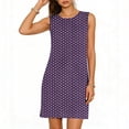 thumbnail image 3 of Sentmoon Robes Longues pour Femmes Décontractées Formelles Sans Manches à Col Rond Robes d'Été pour Femmes 2026 Printemps Imprimé à Pois Coupe Régulière Robes Maxi Mode Urbaine pour le Travail et le Bureau TTG, 3 of 7