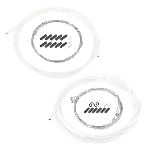 Bicicleta Cambios Palanca Desviador Cable Y Freno Cable Carcasa Kit blanco