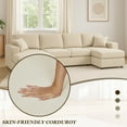 thumbnail image 3 of MOONMISS Sectional Sofas with Double Chaise, U-Shaped Cloud Comfy Couches for Living Room, 4 Seats, Beige, 3 of 6