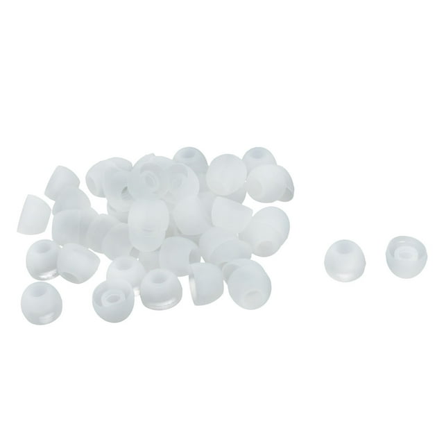 50 Pcs Replacement Translucent Silicone In Ear Earbud Cap Pads