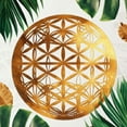 thumbnail image 6 of PIKWEEK Washable for Home Kitchen Outdoor Decoration Palm Leaves with Lush Branches and Leaves, Tropical Jungle Palm Leaves with Charming Colors Round Tablecloth White, 6 of 8