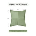 thumbnail image 5 of Topfinel 2 Piece Wide Side Pillowcase with Splicing,, Fall Winter Super Soft Corduroy Sofa Pillowcase Decorative Texture Pillow, SageGreen, 16x16 Inches, 5 of 5