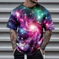 thumbnail image 2 of LUOGENLI T-shirts pour Homme pour Hommes Masculin Printemps et Automne Tout Imprimé Manche Courte Col Rond T-Shirt Floral Tendance de Mode Chandail de Base T-shirts pour Homme T-Shirt Graphique Pâques Violet TTTTG, 2 of 4
