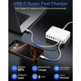 thumbnail image 3 of Estación de carga Auorld con cargador USB C de 200 W y 8 puertos para MacBook, 3 of 7