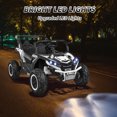 thumbnail image 5 of Farmdex 4WD 24 Volt Kids Ride on Car UTV, 2 Seater Ride on Toy Car with Remote Control, 400W Electric Car for Boys Girls, Storage Space, Bluetooth, LED Lights, White, 5 of 11