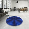thumbnail image 4 of Ahgly Company Machine Washable Indoor Square Transitional Balloon Blue Area Rugs, 4' Square, 4 of 7