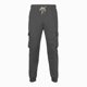 thumbnail image 5 of Pantalones cargo de poliéster para hombre, de longitud completa, a la moda, de color liso, con bolsillos, cordón ajustable, cintura elástica y pierna recta., 5 of 5