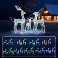 thumbnail image 2 of Ktaxon Christmas Outdoor Decor 4FT Lighted Reindeer Set 3Pcs Yard Deer Decorations LED Lights - Multi-colored, 2 of 9