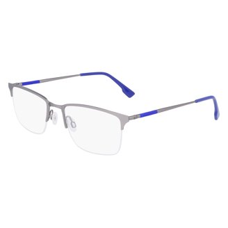 Flexon Blue and Silver Eyeglasses Flexon H6062 023 56-18-145 Silver/Blue Metal Full Rim  main image 3