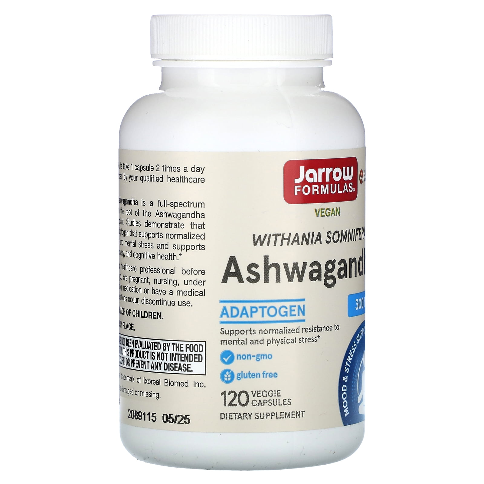 Jarrow Formulas Ashwagandha 300 mg, Mental Supplement