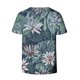 thumbnail image 5 of Camiseta informal para mujer con estampado floral y cuello en V, manga corta, jersey, blusa, tops Fridja  zx3982, 5 of 5
