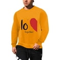 thumbnail image 3 of Chandail Col Rond de la Saint-Valentin pour Femmes Manches Longues Chandails en Molleton Cœur d'Amour Cadeau Graphique Fête des Mères 2024 Chandail en Molleton Imprimé Cœur Mignon Chandail Col Rond Manches Longues, 3 of 4