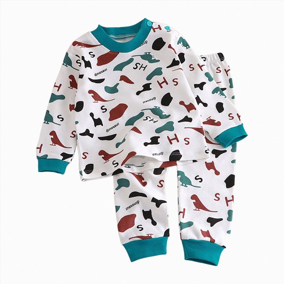 HFHAPW Boys Girls Pajamas Pjs Toddler 2 Piece Sleepwear Kids Clothes Set Long Sleeve Fall Winter Set