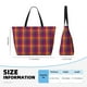 thumbnail image 4 of Disketp Orange and Purple Plaid Bolsa de Playa de Gran Capacidad, Bolso Impermeable y a Prueba de Arena para Mujer, Ideal para Playa, Piscina y Natación, 4 of 7