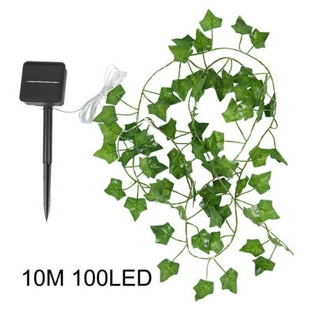 

Led Solar Powered Ivy Fairy String Lights Garden Outdoor Fence Light Wall Lamp