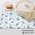 thumbnail image 5 of Placemat, Pioneer Flower Floral Print Pattern Place Mats Table Mat Set Of 2, PVC Washable Placemats for Party Kitchen Dining Decoration, 18x12 Inch, Fade Resistant, 5 of 6