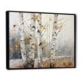 thumbnail image 2 of Designart "Neutral Toned Birch Grace" Tree Birch Floater Framed Wall Art Living Room, 2 of 5