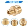 thumbnail image 4 of Conector de Lavadora a Presión Unique Bargains Fitting M14x1.5 a 14mm M22x1.5 Adaptador Macho de Latón Conector de Manguera, 4 of 7