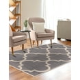 thumbnail image 4 of Unique Loom Trellis Collection Area Rug - Austin (5' 1" x 8' Rectangle Gray/Beige), 4 of 7