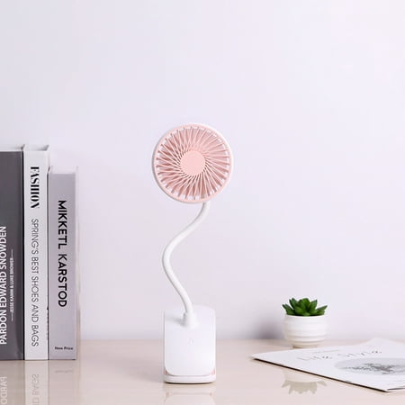 Portable Mini Clip on Stroller Fan, 3 Speeds Settings, Flexible Bendable USB Rechargeable Battery Operated Quiet Desk Fan Ideal for Home, Office,