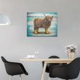 thumbnail image 4 of Cute Highland Cow Wall Art Funny Farm Highland Cow Animal Wall Decor Pictures Canvas Print Framed Painting Modern Home Decoration Artwork for Bedroom Living Room 16"x12", 4 of 6