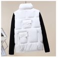 thumbnail image 5 of Black and Friday Deals Clearance GaThRRgYP Women's Short Puffer Jacket,Midweight,Fashion Women Pocket Coat Long Jacket Winter Sleeveless Down Cotton Waistcoat, 5 of 5