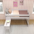 thumbnail image 5 of Max & Lily Solid Wood Loft Bed with Desk, Modern Farmhouse High Twin Loft Bed For Kids, 5 of 8