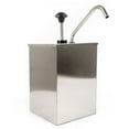 thumbnail image 6 of Fichiouy 4L Sauce Dispenser Stainless Condiment Soy Ketchup Mustard Dispenser Pump Bucket Silver, 6 of 9