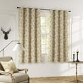 thumbnail image 2 of Curtainking Blackout Curtains for Bedroom Thermal Curtains Floral Patterned Living Room Vintage Country Curtain,63 inch 2 Panels,Yellow, 2 of 9