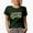 Military Green, variant on Distressed Feeling Lucky with Irish Cap, St. Patrick's Day Gift, Black T-Shirt, Small