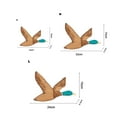 thumbnail image 6 of sunsanly 1/3Pcs Wooden Mallard Duck Wall Decoration Home Office Living Room Indoor Outdoor Flying Ducks Ornament Pendant Wood Craft Nature Lovers Gift, 6 of 8