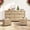 Reclaimed Light Oak, variant on SICOTAS 3 Piece Rattan Bderoom Funiture Set – 7-Drawer Dresser & 3-Drawer Nightstand with Charing with Massive Storage,Light Oak