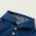 thumbnail image 4 of WOLLED 1-9Y Toddler Baby Boys Denim Jacket Set Sweatsuit Kids Hoodie Sweatshirt Two-Piece Set Solid Colours Tops and Trousers Spring Fall Denim Jacket Sweat, 4 of 8