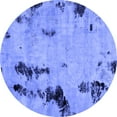 thumbnail image 1 of Ahgly Company Indoor Round Abstract Blue Modern Area Rugs, 7' Round, 1 of 4