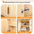 thumbnail image 4 of CZMJY Fluted Over The Toilet Storage Cabinet, Modern Behind Toilet Cabinet Bathroom Organizer with 2 Fluted Doors,Wood Storage Organizer Freestanding with Adjustable Shelf for Bathroom,Natural Oak, 4 of 9