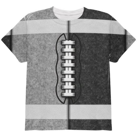 Fantasy Football Team Silver and Black All Over Youth T Shirt Multi YSM