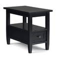 thumbnail image 3 of Simpli Home Warm Shaker Solid Wood Transitional 48 inch Wide Coffee Table with 2 14 inch Wide End Tables in Black (Set of 3), 3 of 12