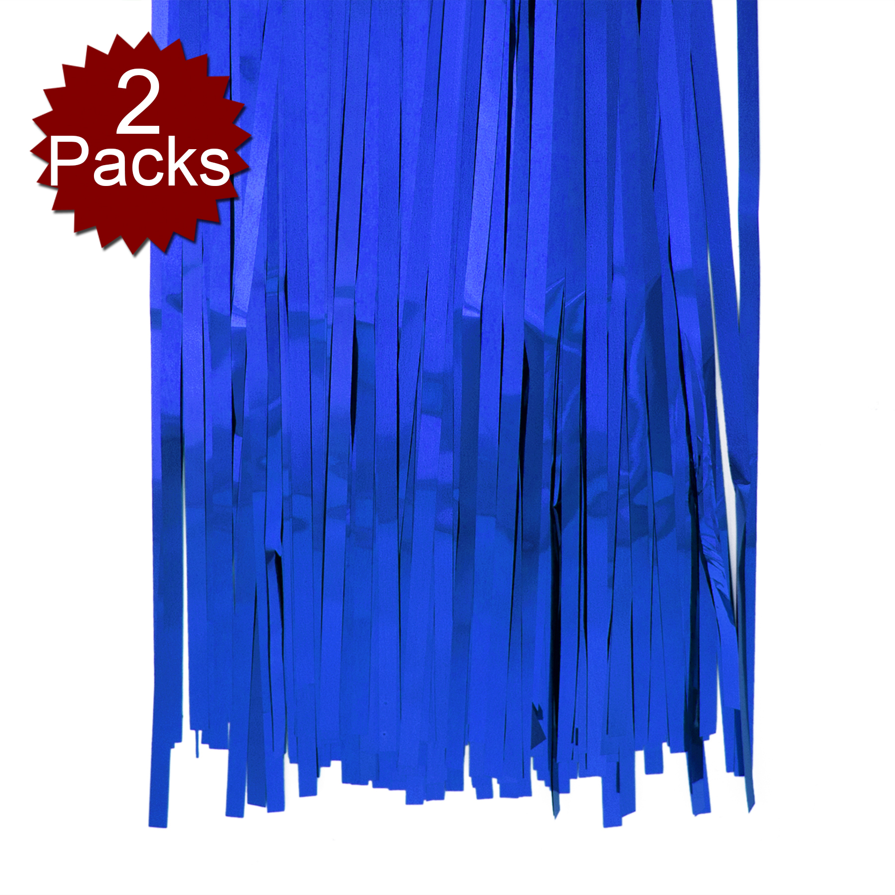 Aspire Foil Fringe Curtain (SET OF 2) Metallic Photo Booth Tinsel
