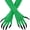 Green, variant on Halloween Claw Gloves with Long Fake Nails for Costume Parties and Stage Performances