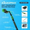 thumbnail image 3 of EQUIPMAXX 20 Feet Water Fed Pole Kit with Inline Water Filter System and TDS Meter for Solar Panel and Window Cleaning Extendable Brush & Pole, 3 of 15